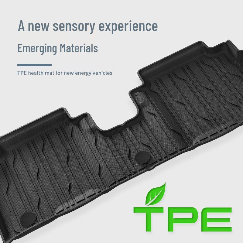 Eco-friendly Custom-fit Floor Mats Set for 2023 Buick E4: Includes TPE Trunk Mat & Seat Backrest Mat