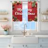 2pcs Have Festive Atmosphere of Merry Christmas Printed Curtain for Christmas Home Decor-Rod Pocket Window Treatment for Bedroom