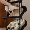 Multi Layer Slanted Insert Design Footwear Rack Easy Access Organized Placement Solution Vertical Shoe Rack