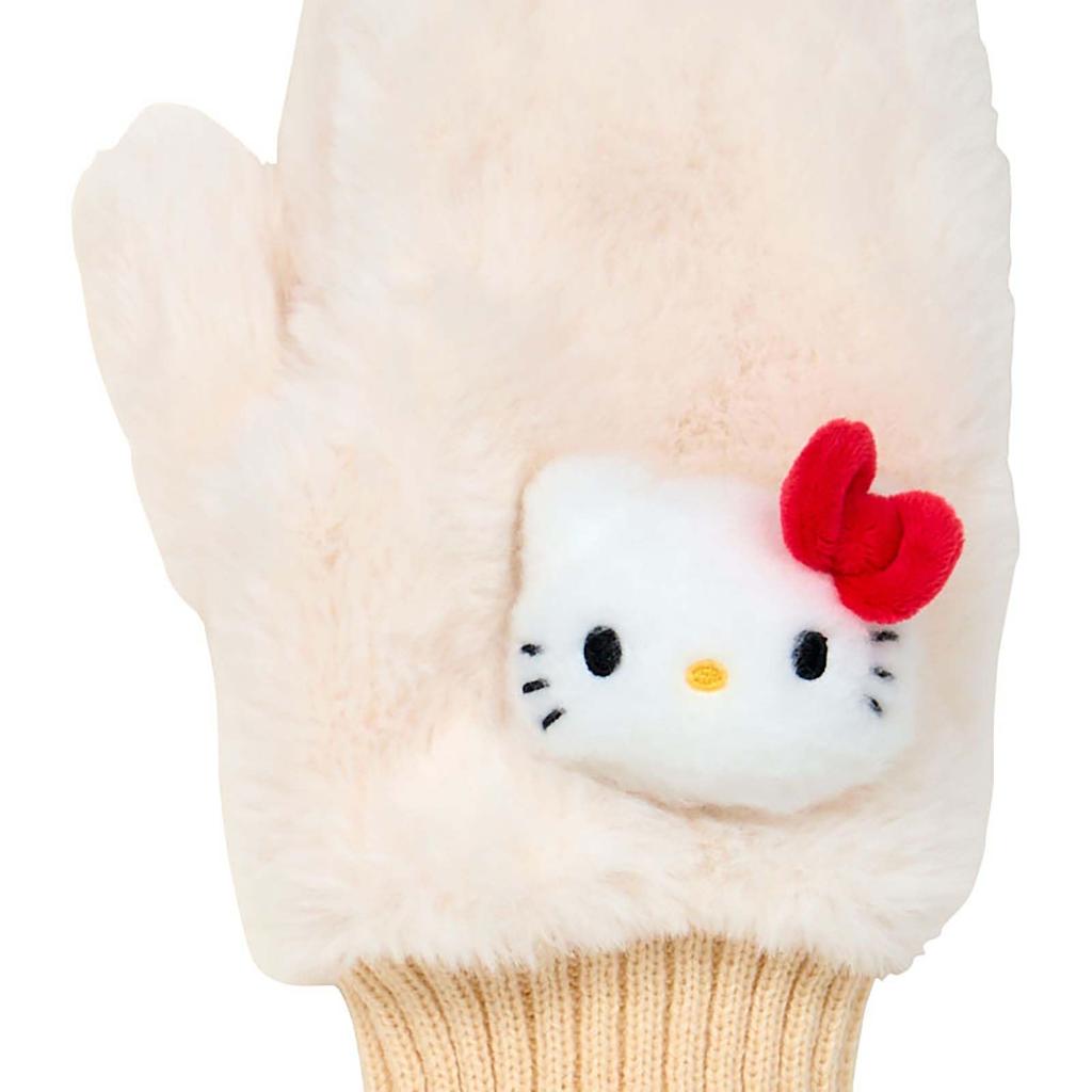 Sanrio Hello Kitty Faux Fur Mittens with Mascot 363146