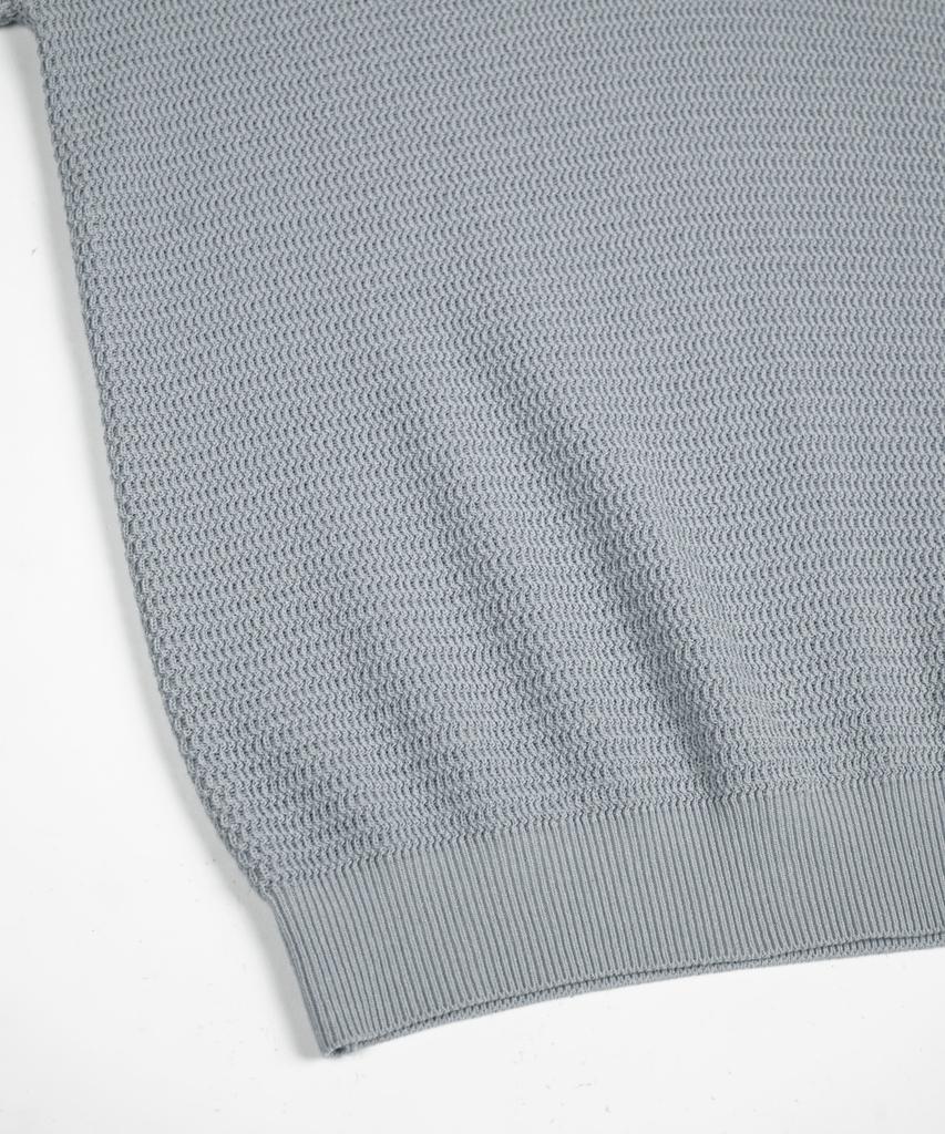 BIRBANTE Summer Washable Essential Round Knit - Sky Grey