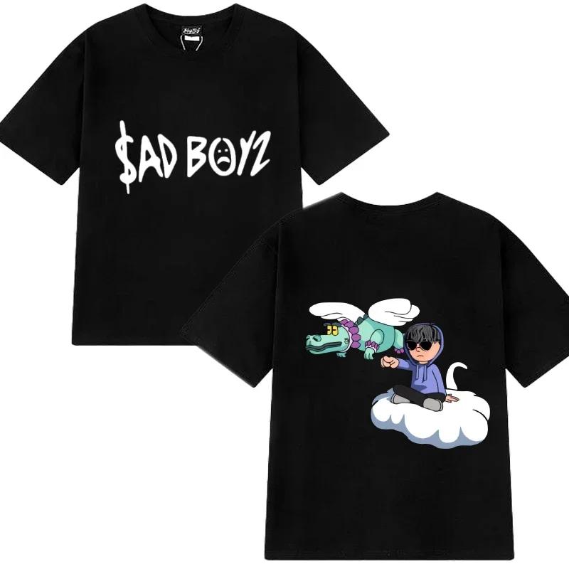 

Hot singer Junior H Sad boyz harajuku Cartoon Graphic T shirt Men Women Oversized short sleeve T-shirts Unisex 100% Cotton Tops 4XL
