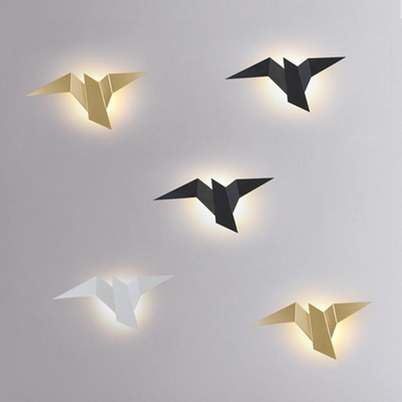 New Nordic LED Bird Wall Lamps Bedroom Decor Wall Lights Indoor Modern Lighting For Home Stairs Bedroom Bedside Light Fixtures