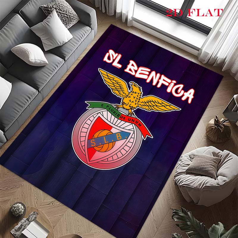 Kober s logem Benfica pro obývací pokoj, ložnici, domov, dekoraci pohovky, protiskluzová podložka pro hraní dětí