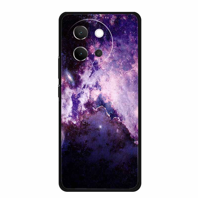 For Vivo V40 Lite Case V40lite V 40 Lite Fashion Black Silicone Soft Back Cover Case For Vivo V30e 5G Phone Case V 30 e Funda