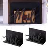 Schwarzer Metall-Briefhalter und Briefständer-Set Schwarzes Metall-Briefgestell Umschlaghalter für Heim- und Büro-Desktop-Organisation