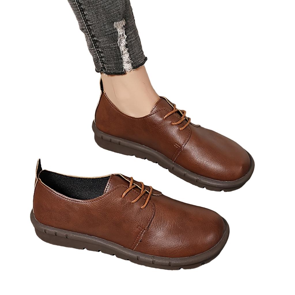 Women's Retro Casual - Flats with Soft for Fall Everyday Wear