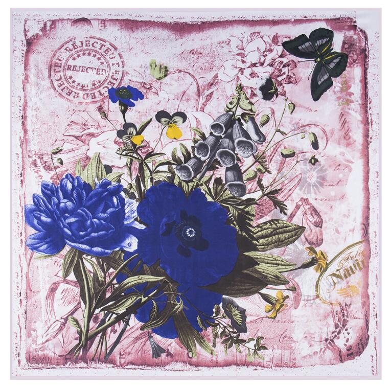 Silk Scarf Women Large Shawls Stoles Cashew Print Square Scarves Echarpes Foulards Femme Wrap Bandanas 130*130CM