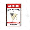 Akita Corgi Dog Breed Metal Sign Beware Of The Dog Warning Sign Pet Shop Wall Decoration Family Doorplate Vintage Tin Plaque