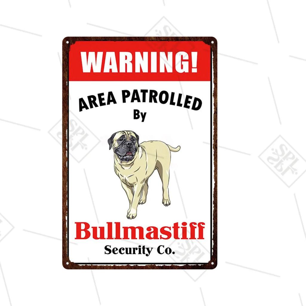 Akita Corgi Dog Breed Metal Sign Beware Of The Dog Warning Sign Pet Shop Wall Decoration Family Doorplate Vintage Tin Plaque