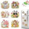 6Pcs Acrylic DIY Diamond Art Refrigerator Magnet Diamond Painting Fridge Magnets Crystal Sparkling Diamond Magnets Set