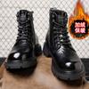 Winter Leder Herren Martin Stiefel Herren Braun Werkzeugstil Samt Warm Lässig Herren Stiefel High-Top Herren Schuhe Trend