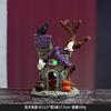 Halloween tree demon haunted house rocking chair cute handmade ornament tabletop decoration ghost man in black car resin ornament