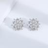 European & American Snowflake Zircon Dangle Earrings: Women's High-End Christmas Fashion with Full Diamond Inlay