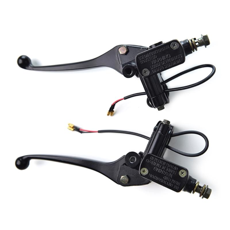 Left / Right Black 7/8''Handlebar Master Cylinder Reservoir Brake Lever for Motorcycle ATV Pit Bike