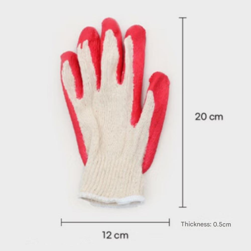 5 Paar (Anti-Rutsch) Baumwoll-Arbeitshandschuhe mit Teilbeschichtung