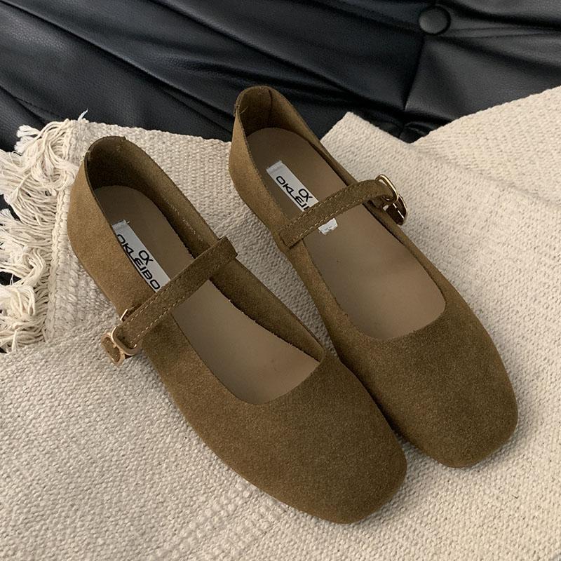 Fashion Fashion Buckle Strap Footwear Women Flats Mary Janes Shoes Casual Soft Female Shallow Office Lady Flats With Shoes