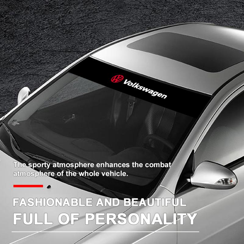 1Pcs Car Front Windshield Stickers Front and Rear Decorative Emblem For Volkswagen Passat Polo Golf Beetle Caddy T5 Up Eos Tiguan