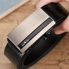 Men's Genuine Cowhide Leather Belt with Alloy Buckle - Business Casual Style