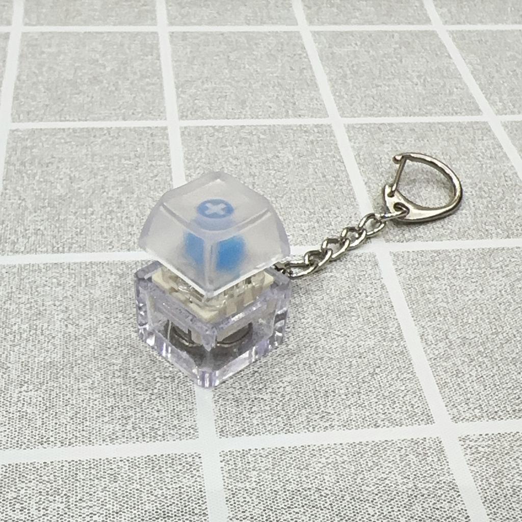 LED Keyboard Keychain Mechanical Button Fidget Key Switch Caps Finger Toys Relief Stress Small Gifts Car Key Ring For Adults