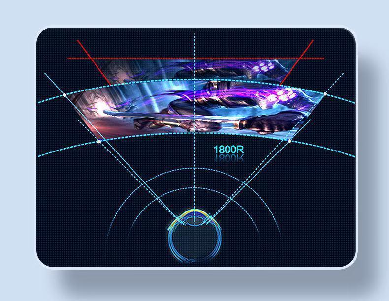 New 27-inch 2K 144Hz Curved Gaming Monitor - Ultra-Thin Bezel-Less Design