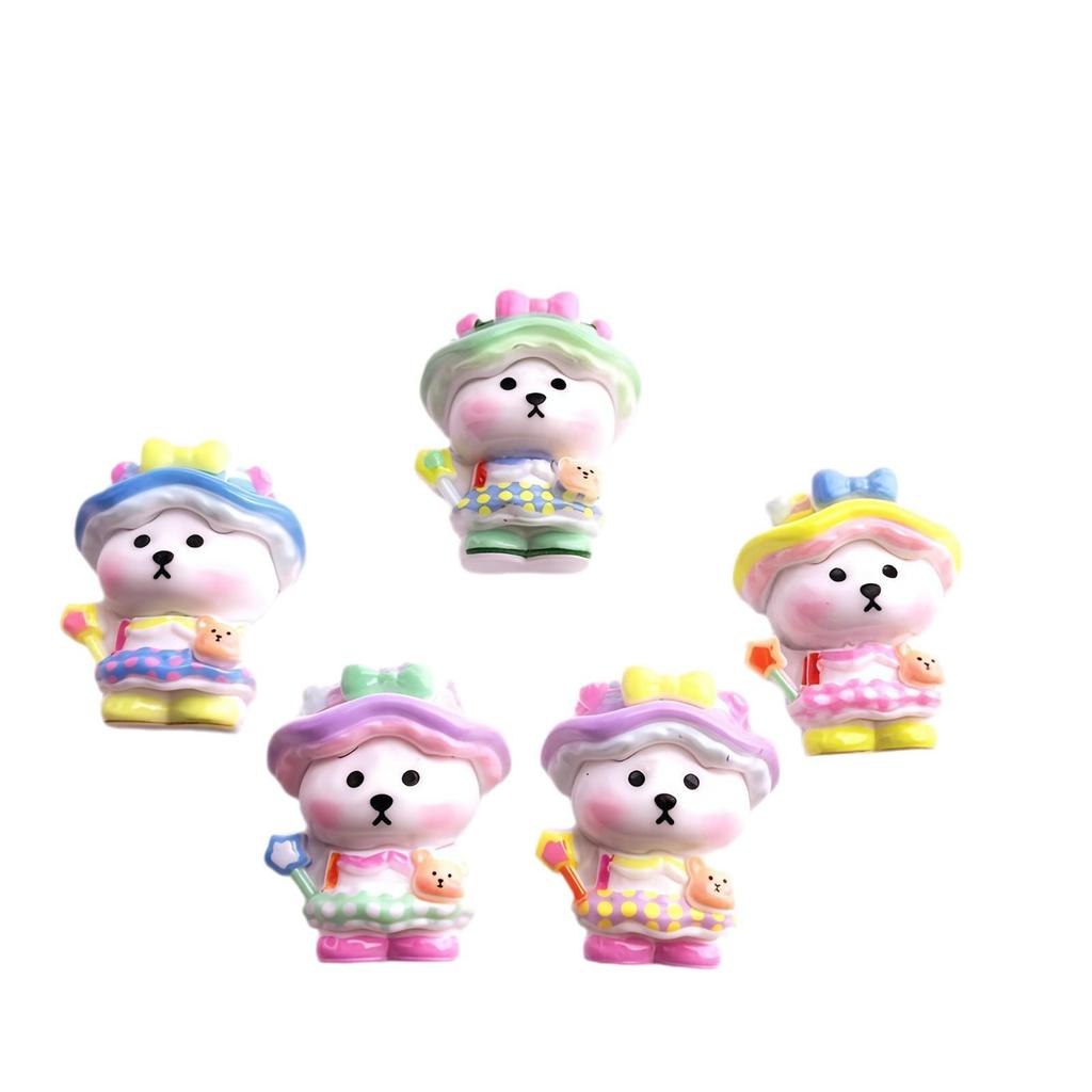 Lina Bear Resin Ornaments: DIY Cream Glue, Phone Case, Hair Accessories, Shoe Buckles