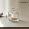 Vertical Stripe Transparent Glass Aroma Candle Holder