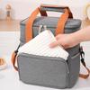 Double-Layer Insulated Lunch Bag With Ice Pack Carrier Portable Thermal Tote Work School Outdoor Picnic