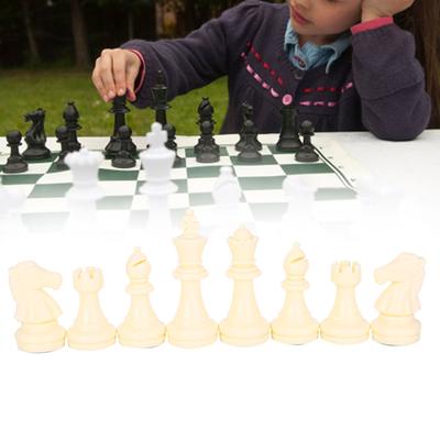 Chess Game Plastic Chessmen Set Chessmen Set Plastic Chessmen Set International Chess Game Complete Chessmen Set Black&Amp White