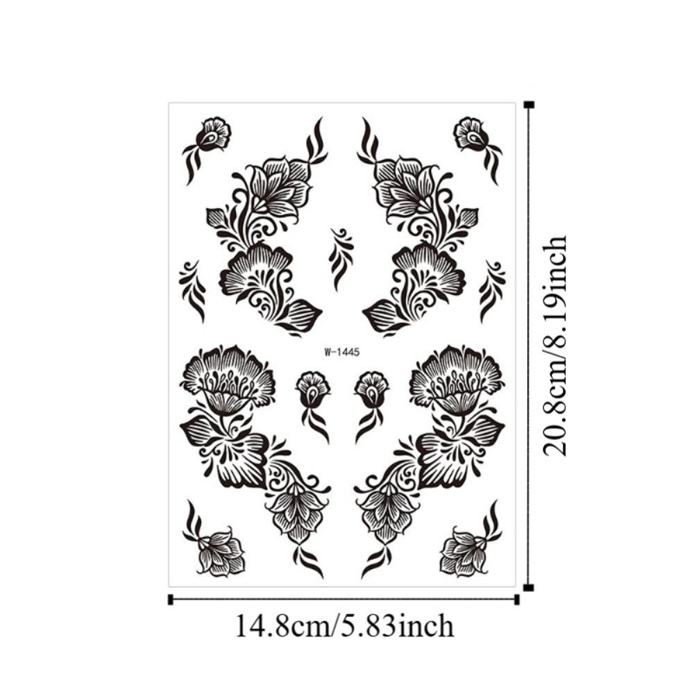 Fake Henna Tattoo Stickers India Mehndi Flower Body Art Sticker  Women/Lady/Girl