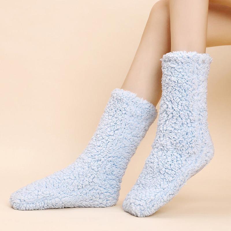Dicke Damen-Wintersocken mit Fleece-Futter - Warme, kältebeständige Schlaf-Bodensocken
