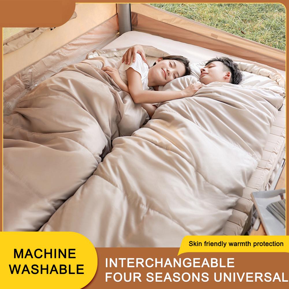 Envelope Sleeping Bag with Compression Sack 3 Season Sleeping Bag Washable Compact for Outdoor Traveling Hiking