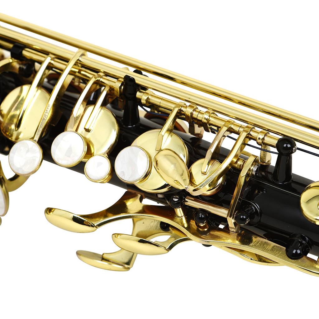 SLADE Eb Alto Saxophone Black Gold Key Instrument Premium Brass Saxophone For Playing Practice Instrument With Accessories