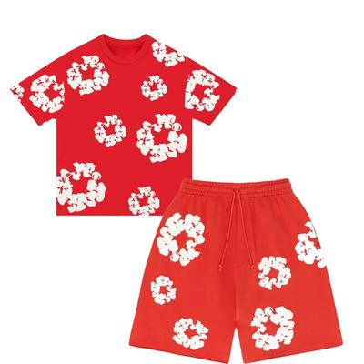 Herren Shorts Set 2-teilig T-Shirt Hip-Hop Streetwear