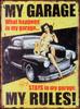 Retro Garage Car Metal Sign Plate Posters Art Wall Decorative House Tin Signs Vintage Poster Decor Room Decoration Mural Picture