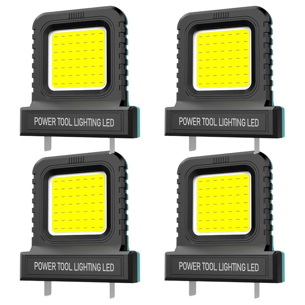 5-1PCS 14W LED Work Light for Makita for Milwaukee for Dewalt for Bosch for Dayi Lomvum Zhipu 20V-21V Li-ion Battery Accessories