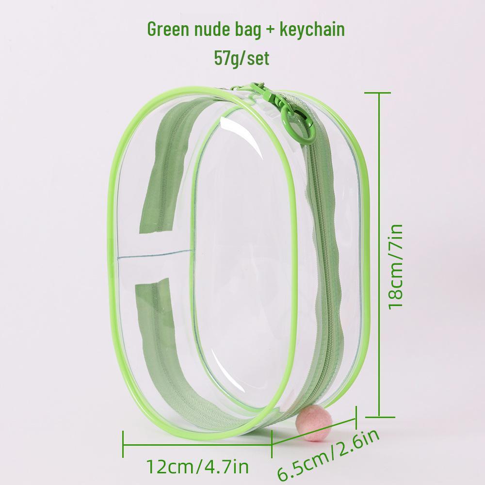 18cm High-Transparency Vinyl Doll Case - Multicolor Stroller Bag with Hanging Option for Anime Collectibles