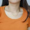Stylish And Simple 18K Gold Xiaoxiangfeng Collarbone Chain High-End Titanium Steel Pentagram Pendant Necklace Female
