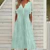 Wish Fashion Casual Loose High Waist Embroidered Solid Color Dress Tide