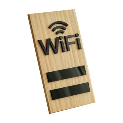 Wifi Sign Tabletop Wooden WIFI Password Sign Wireless Network Display Board for Restaurant Supermarket Office Home Bar Coffee Dorms