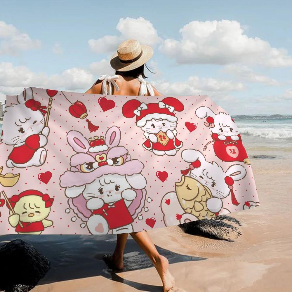 Cute Cat Mikko I-illustrations Microfiber Beach Towel Absorbent Quick dry Soft Yoga Swimming Resort Mountain Climbing Towel