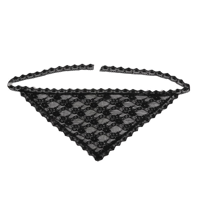 Lace Triangle Headscarf Fashion Versatile Hair Scarf Bandanas For Women Girls Kerchief Multi Purpose Belts Accessories