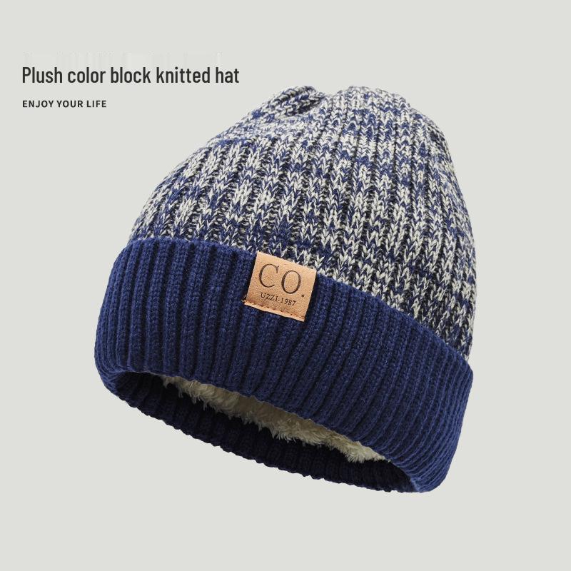 Korean Style Thickened Knitted Unisex Winter Hat - Trendy, Warm, Windproof, Outdoor Snowfield Hat