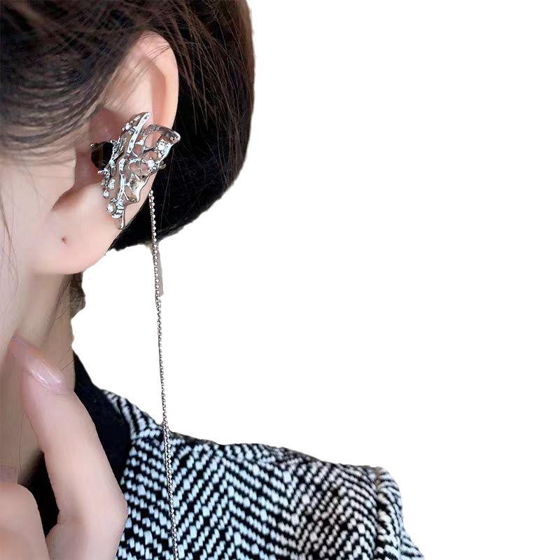 Elegant Butterfly Tassel No-Piercing Ear Clips - Trendy, Versatile, Fashionable Earring Accessory