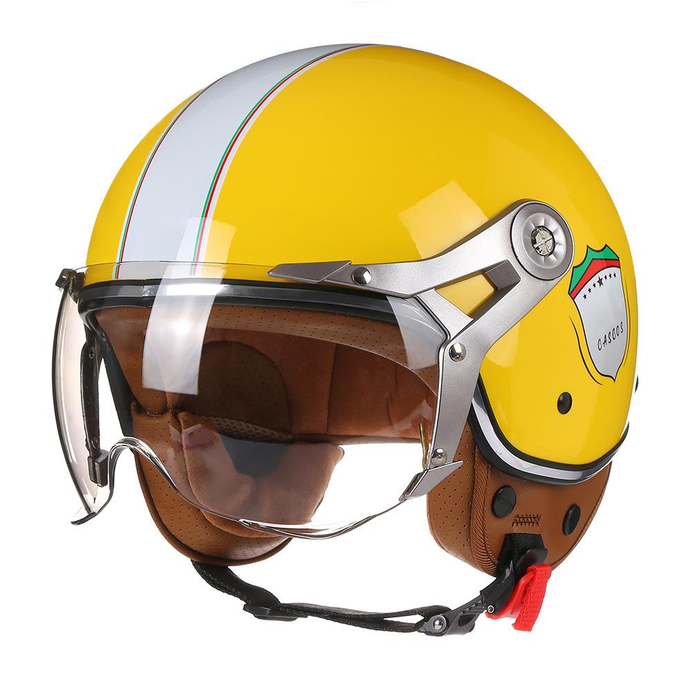 Motorcycle Helmet Retro Capacetes Moto Helmet Vintage Capacete De Moto Open Face Helmet Scooter Casco Moto DOT Certification