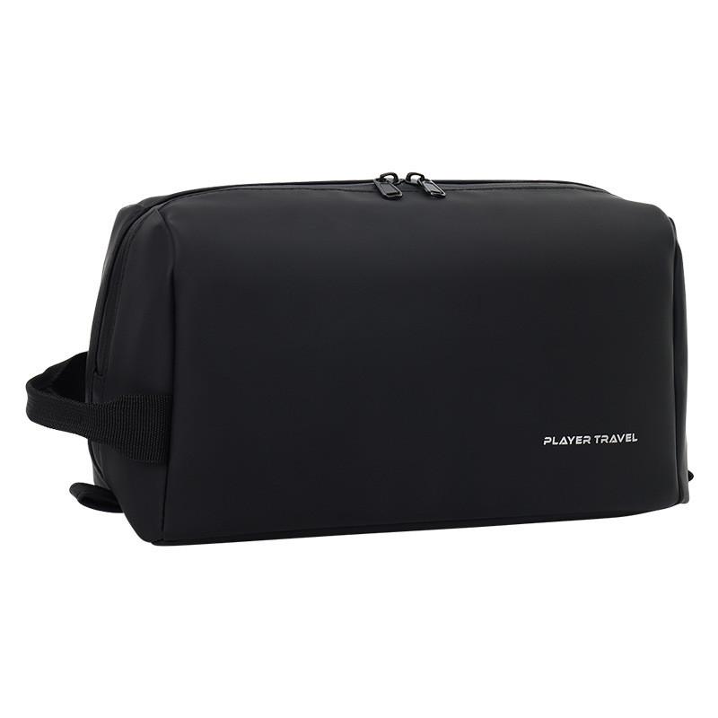 Travel Toiletry Bag For Men Pu Material Modern Minimalist Organizer With Wet Dry Separation For Business Travel