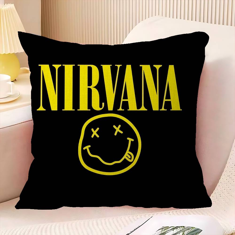 NNirvana American Rock Band Cushion Cover Decorative Pillow Sofa Home Decor Case Pillow Cases