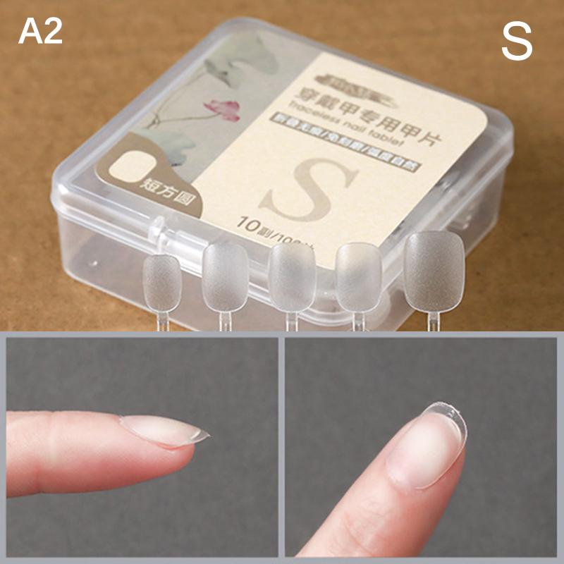 

100 шт./коробка Накладные ногти Накладные ногти Гроб Искусственные ногти Прозрачные типсы для наращивания Инструмент для маникюра A2