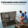 Storage Cases Portable Fishing Tackle Storage Organizer 27 Grid Magnetic Multipurpose Compartments Fishing Gear Accessories