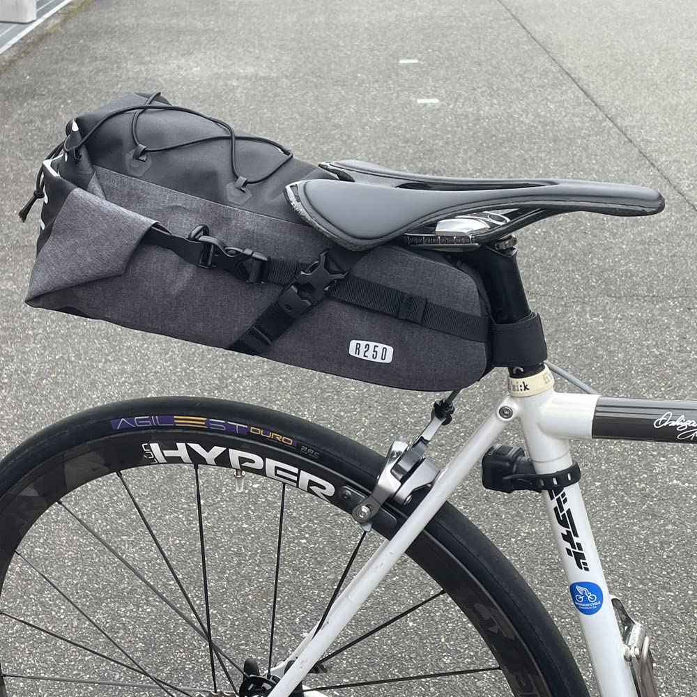 Rnigomar Waterproof Saddlebag 2 Large Travel Messenger Bag, Gray/Black